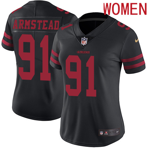 2019 Women San Francisco 49ers #91 Armstead black Nike Vapor Untouchable Limited NFL Jersey